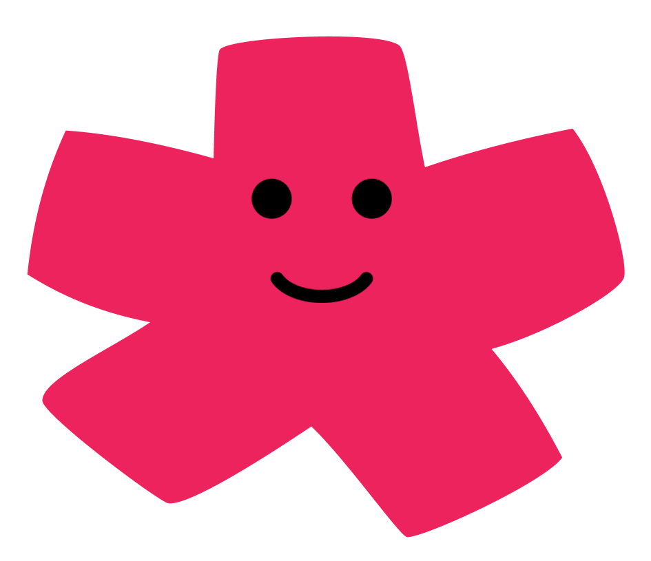 p5 logo with a smile